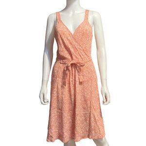 Treasure & Bond Sleeveless dress in coral/ white pattern Size S Small